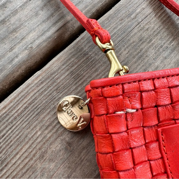 Clare V Woven Poche Red Crossbody - Picture 7 of 16